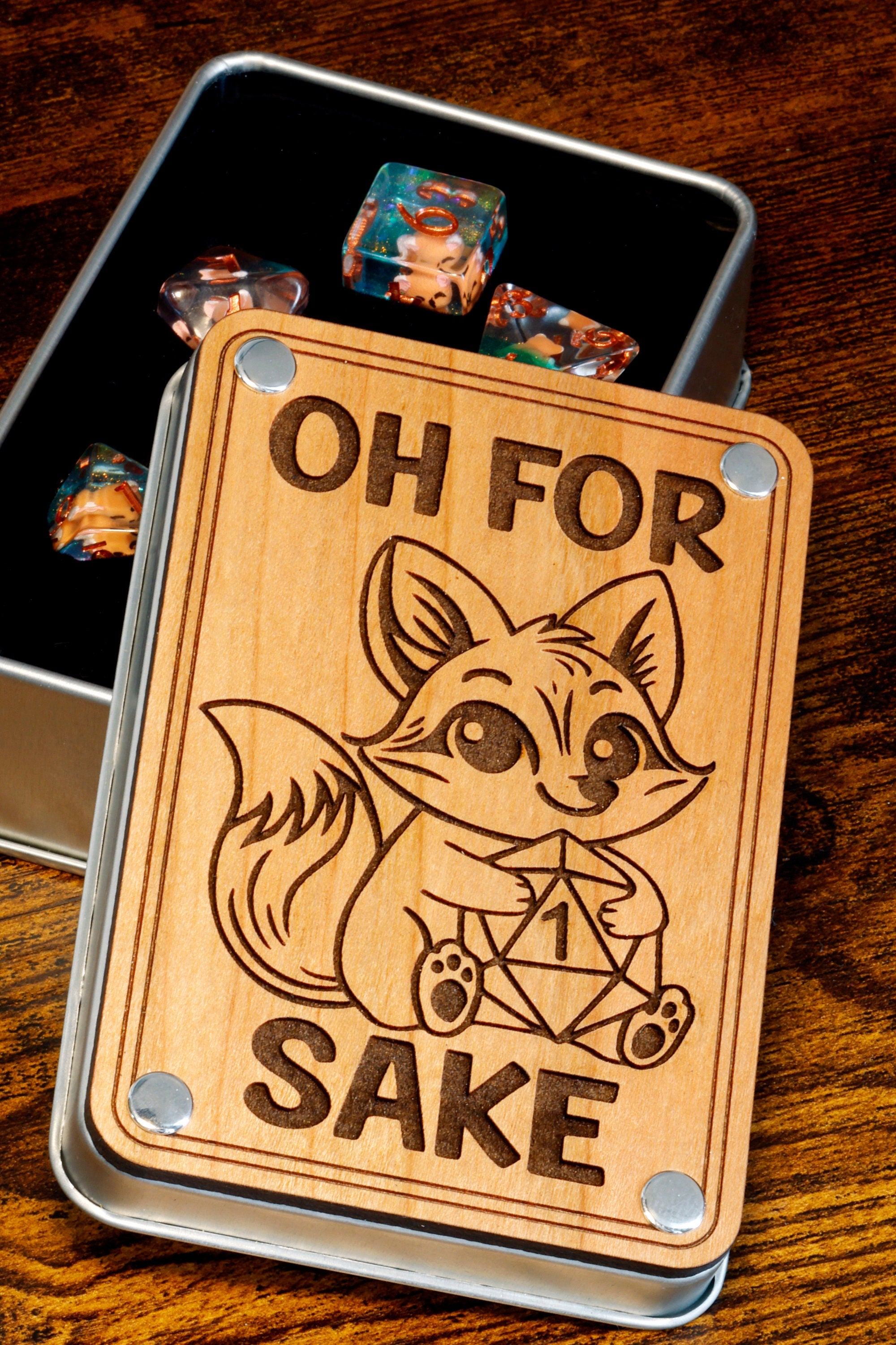 Oh for fox sake dice box and fox dice set